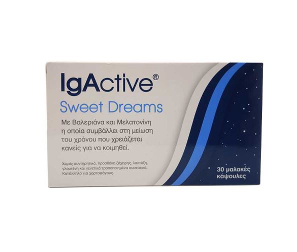 IgActive Sweet Dreams Συμπλήρωμα για τον Ύπνο, 30 Μαλακές Κάψουλες