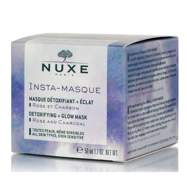 Nuxe Insta-Masque Rose and Charcoal Μάσκα Προσώπου για Αποτοξίνωση και Λάμψη, 50ml