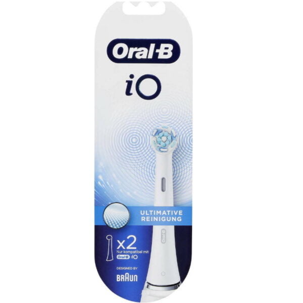 Oral-B iO Ultimate Clean White Ανταλλακτικές Κεφαλές για Ηλεκτρική Οδοντόβουρτσα iO, 2 Τεμάχια