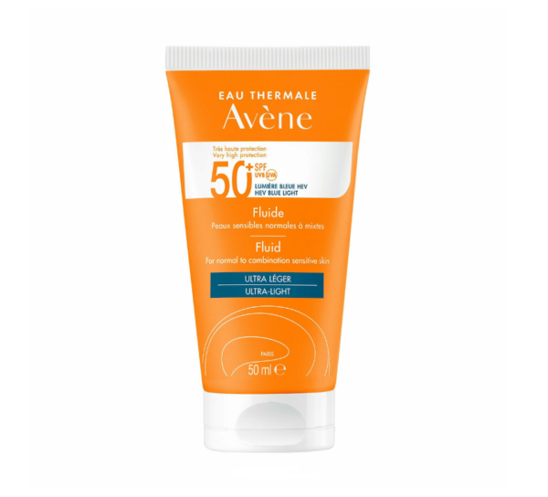 Avène Sunscreen Face Cream Fluide TriAsorB Ultra Light SPF50+ Αντηλιακό Προσώπου για Κανονικό-Μικτό Ευαίσθητο Δέρμα, 50ml