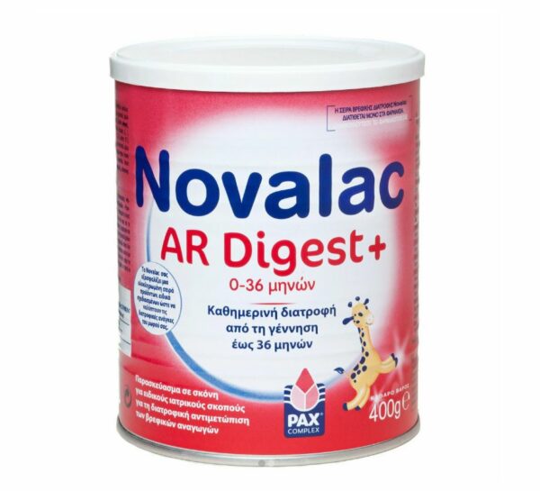Novalac AR Digest Βρεφικό Γάλα για Αναγωγές & Γαστροοισοφαγική Παλινδρόμηση από τη Γέννηση (0-36 Μηνών), 400gr