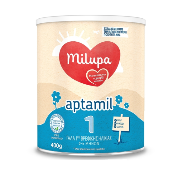 Milupa Aptamil No1 Βρεφικό Γάλα σε Σκόνη 1ης Βρεφικής Ηλικίας 0 έως 6m, 400gr