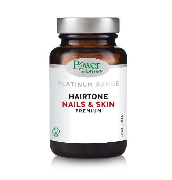Power of Nature Platinum Hairtone Nails & Skin Premium Συμπλήρωμα Διατροφής για Υγιή Νύχια & Δέρμα, 30 Κάψουλες