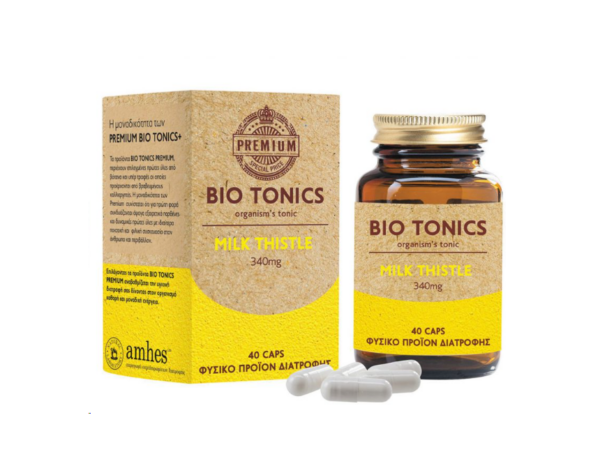 Bio Tonics Milk Thistle 340mg Συμπλήρωμα Διατροφής με Γαϊδουράγκαθο, 40 Κάψουλες