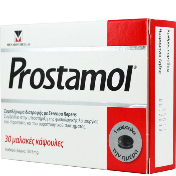 Menarini Prostamol Συμπλήρωμα για την Υγεία του Προστάτη, 30 Κάψουλες