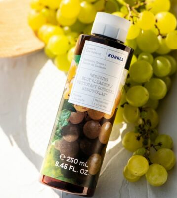 korres body cleanser santorini grape Αφρόλουτρο Αμπέλι Σαντορίνης με Φρουτώδες Άρωμα, 250ml