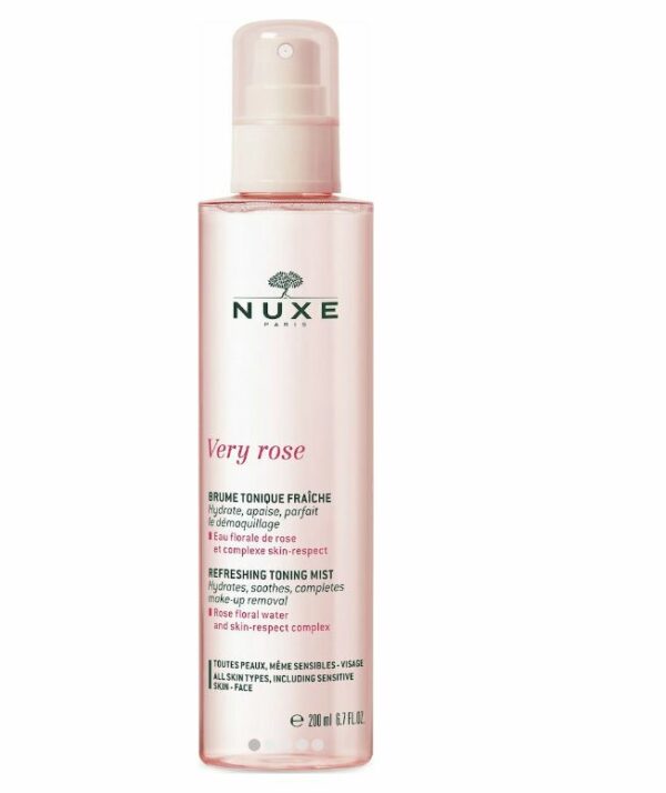 Nuxe Very Rose Refreshing Toning Mist Τονωτικό & Ενυδατικό Mist για το Πρόσωπο, Ολοκληρώνει το Ντεμακιγιάζ, 200ml